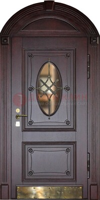 Арочная металлическая дверь с виноритом ДА-38 в Волгограде