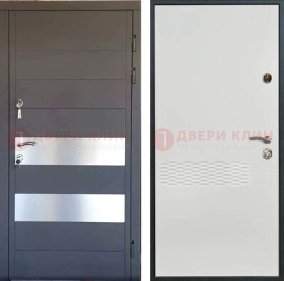 Металлическая дверь МДФ темная и светлая ДМ-420 в Екатеринбурге