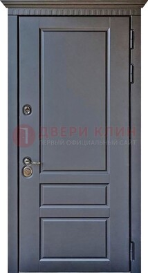 Тёмная входная дверь для коттеджа с МДФ ДМ-528 в Екатеринбурге