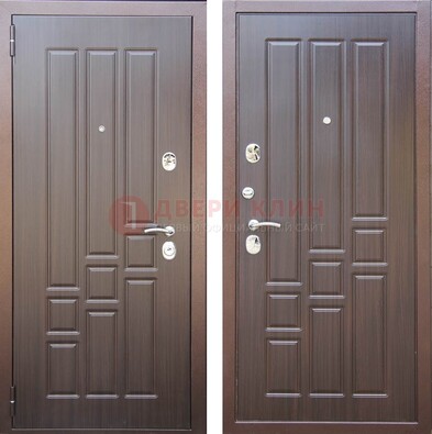 Теплая металлическая дверь с МДФ с двух сторон ДМ-80 в Сергиевом Посаде