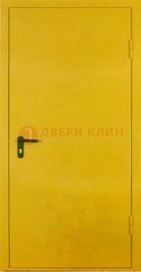 Желтая железная дверь с нитроэмалью ДН-5 в Екатеринбурге