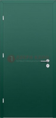 Зеленая стальная дверь с нитроэмалью ДН-6 в Екатеринбурге