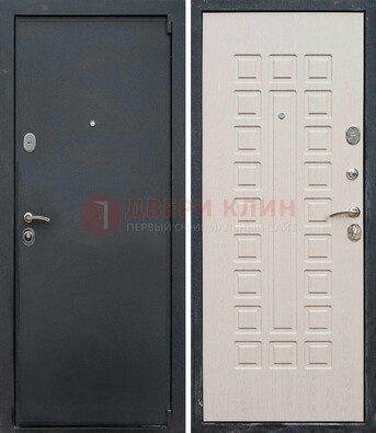 Черная металлическая дверь с порошковым покрытием ДП-101 в Екатеринбурге