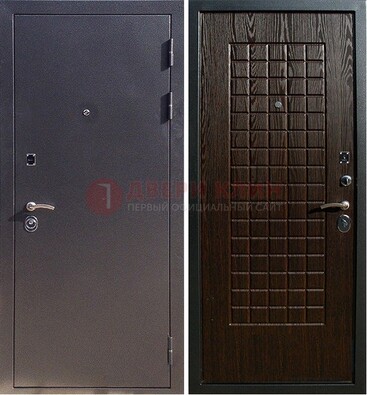 Серая металлическая дверь с порошковым напылением ДП-153 в Екатеринбурге