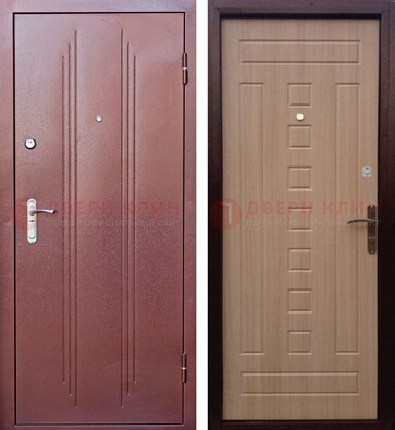 Стальная дверь с порошковым напыление цвета медный антик ДП-249 в Екатеринбурге