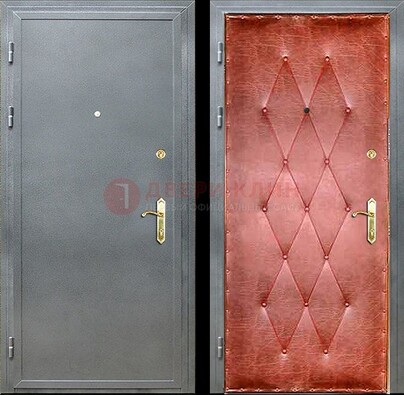 Серая стальная дверь с порошковым покрытием ДП-25 в Екатеринбурге