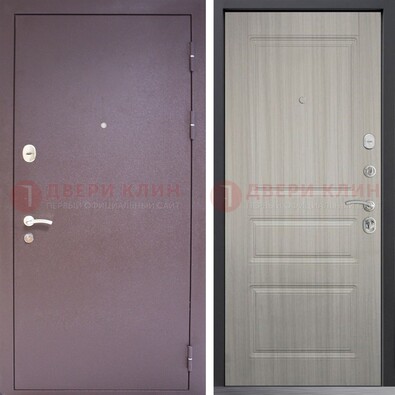 Темная стальная дверь с порошковым окрасом и МДФ ДП-310 в Екатеринбурге