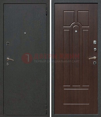 Черная металлическая дверь с порошковым окрасом ДП-47 в Екатеринбурге