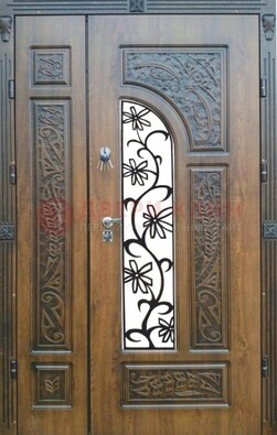 Морозостойкая металлическая парадная дверь ДПР-12 в Балашихе