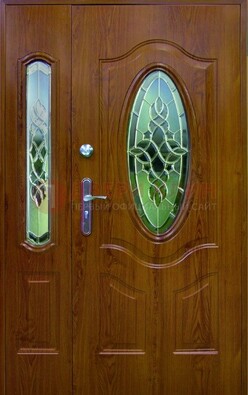 Парадная дверь со стеклянными вставками ДПР-73 для дома в Екатеринбурге