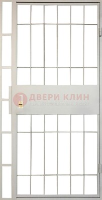 Железная решетчатая дверь в белом цвете ДР-19 в Екатеринбурге