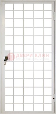 Белая металлическая решетчатая дверь ДР-2 в Екатеринбурге
