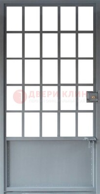 Металлическая решетчатая дверь в сером цвете ДР-7 в Екатеринбурге