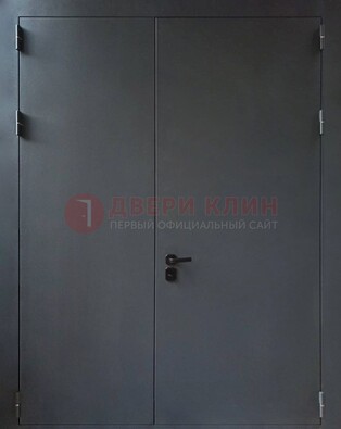 Черная распашная тамбурная дверь Порошок ДТМ-46 в Екатеринбурге