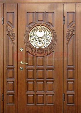 Металлическая филенчатая дверь с виноритом ДВТ-191 в Екатеринбурге