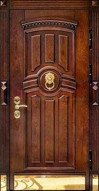 Входная дверь с виноритом в коричневом цвете ДВТ-236 в Екатеринбурге