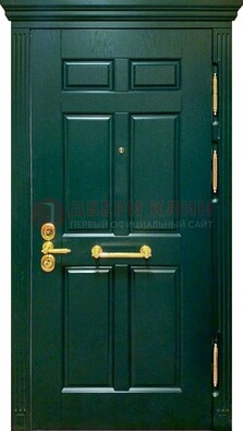 Классическая зеленая дверь с виноритом на улицу ДВТ-248 в Екатеринбурге
