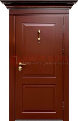 Красная железная дверь винорит для частного дома ДВТ-251 в Екатеринбурге