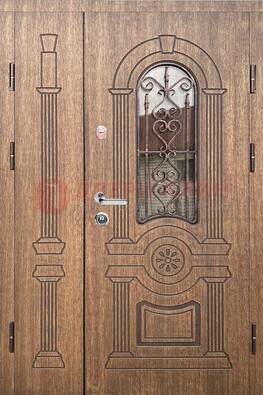 Железная классическая дверь с терморазрывом и рисунком ДВТ-77 в Екатеринбурге